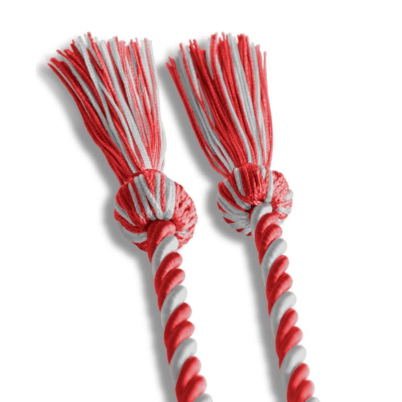 Endea Graduation Single Honor Cord Two-Color (Red/White) - Image 4
